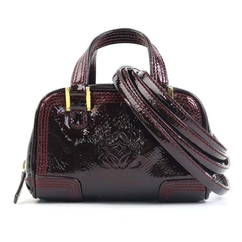 Loewe Glossy Dark Red Mini Bag